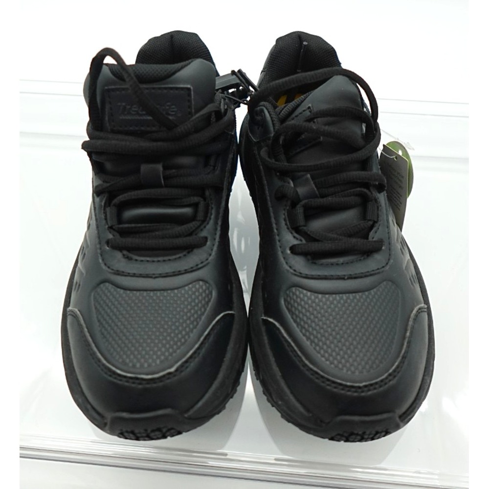 TredSafe Men's Slip Resistant Work Shoes Black Size 8.5 Wide Width Comfort